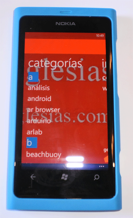Nokia Lumia 800 y aiglesias.com