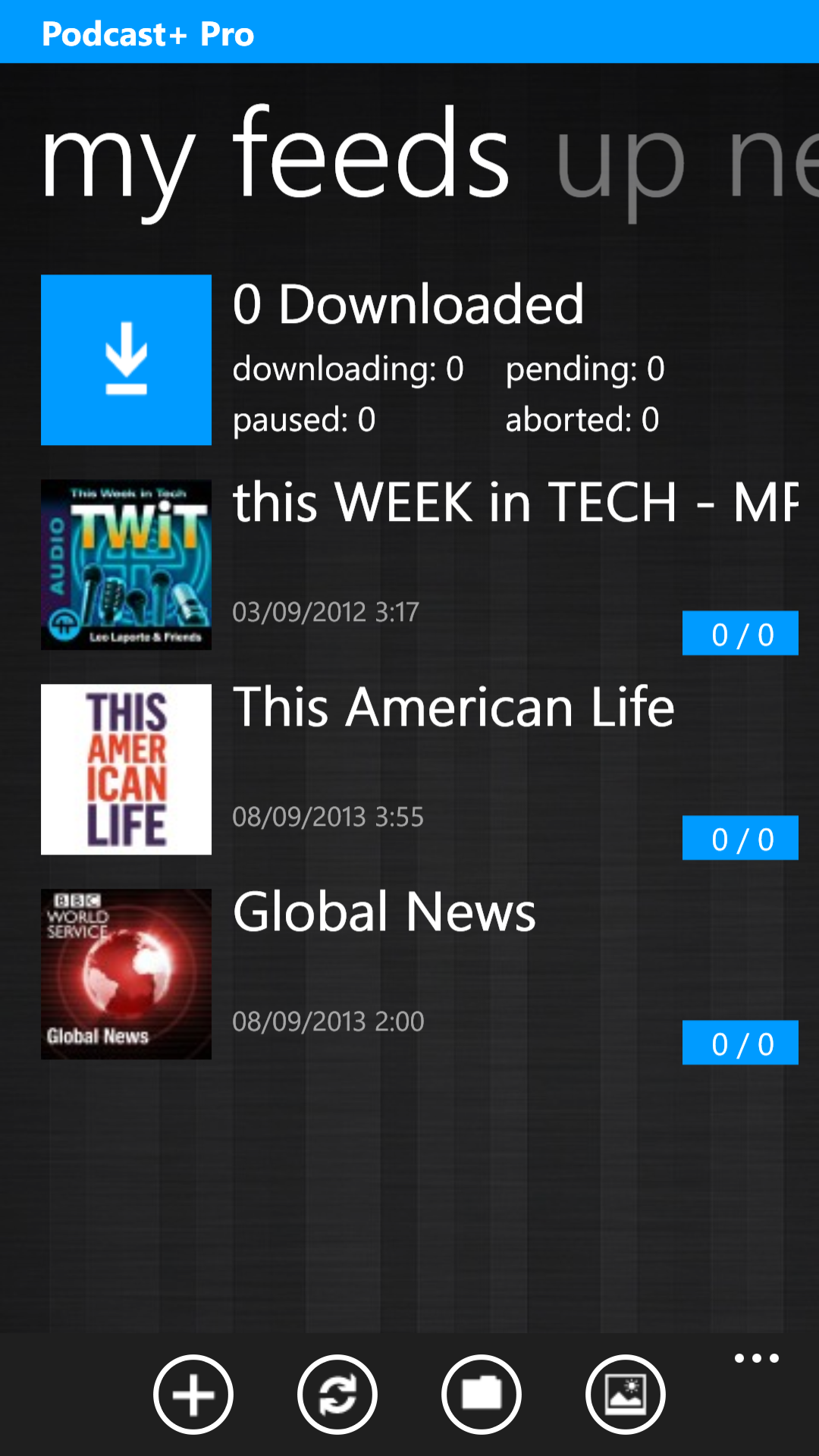 Podcast+ Pro en un Nokia Lumia 1520