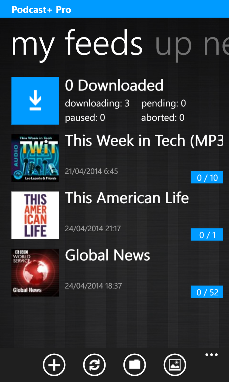 Podcast+ Pro en un Nokia Lumia 1020