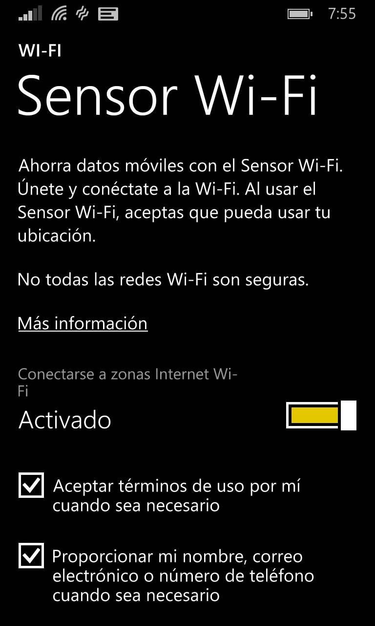 sensor Wi-Fi Lumia Cyan